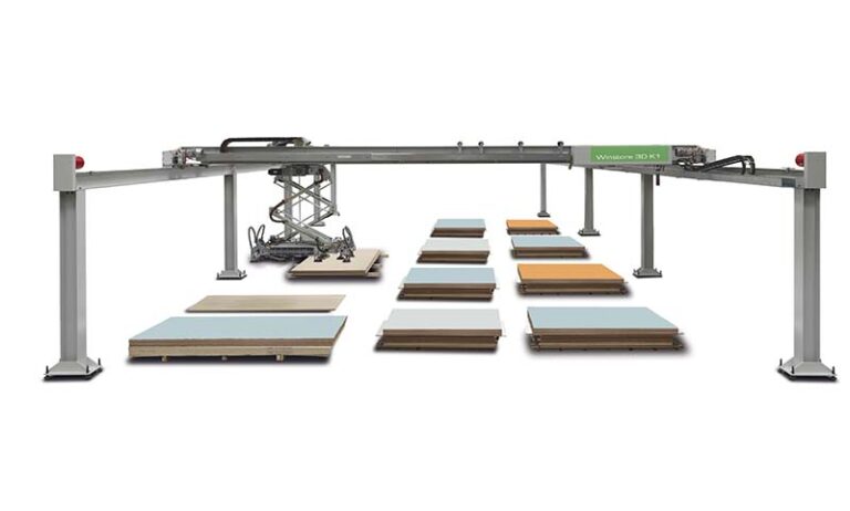 Almacén de placas automatizado de Biesse para alta productividad